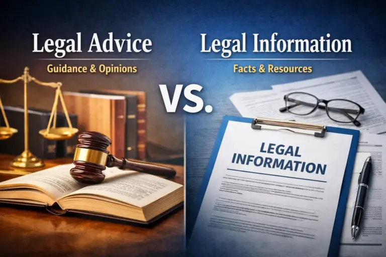 Legal Advice vs Legal Information