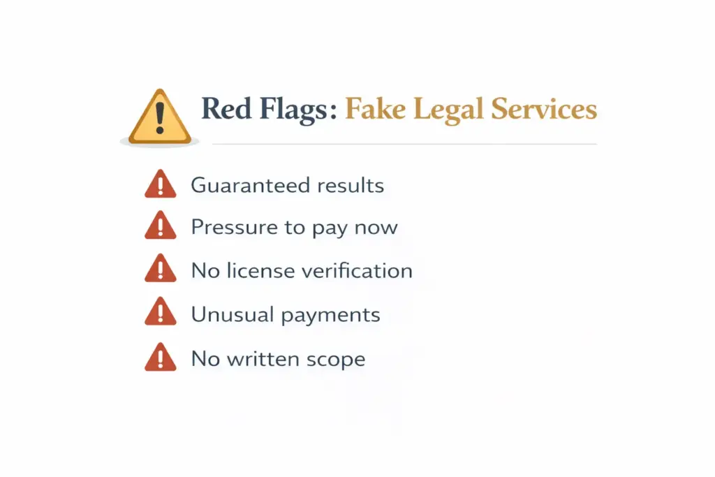 Warning signs of legal services scams